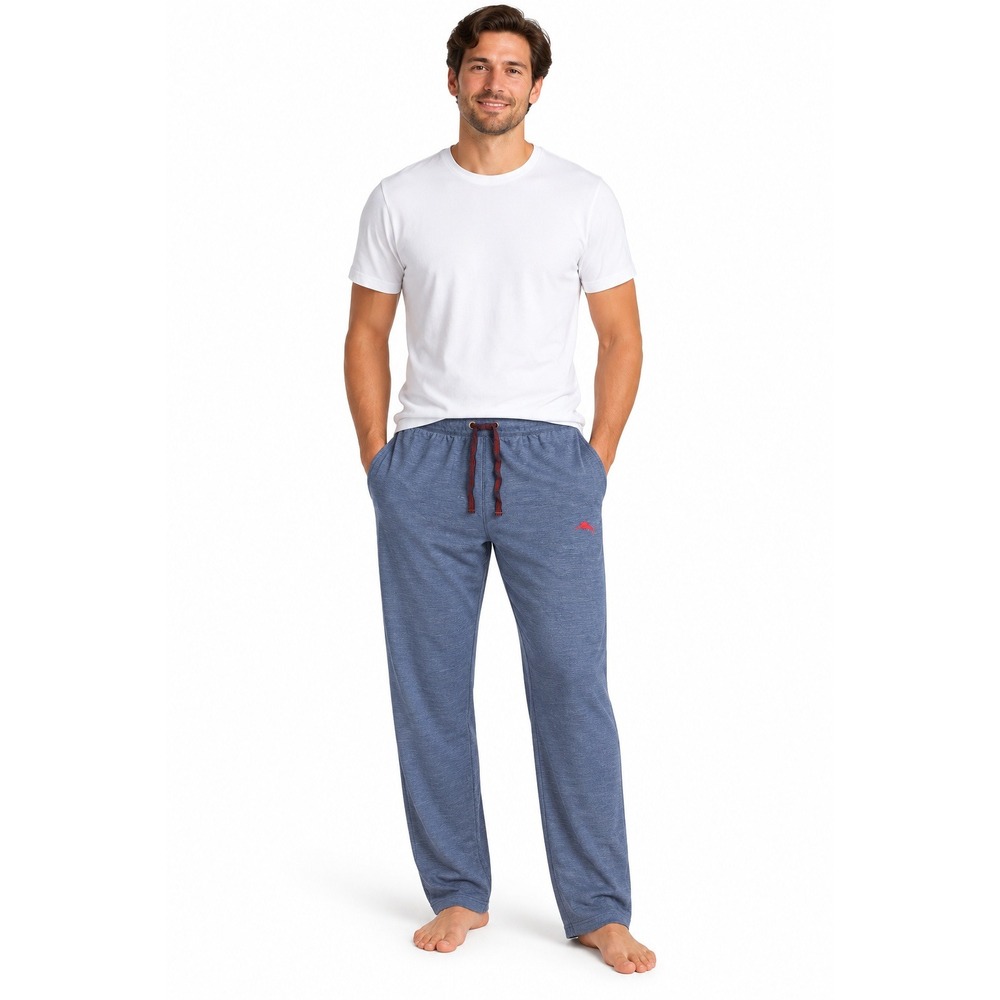 Tommy Bahama Men Pants L Blue Fish Embroidery Loungewear 30" Inseam